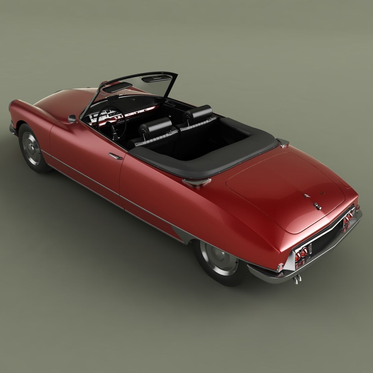 Citroen DS21 Cabrio 1965 3D model_7