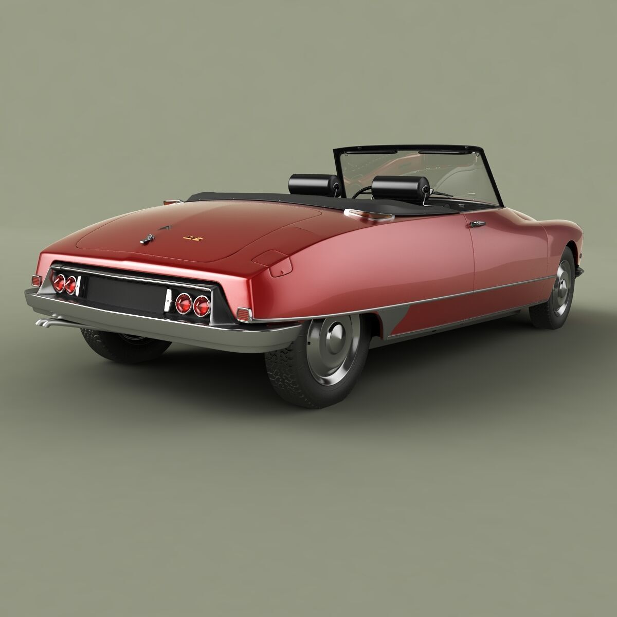 Citroen DS21 Cabrio 1965 3D model_2