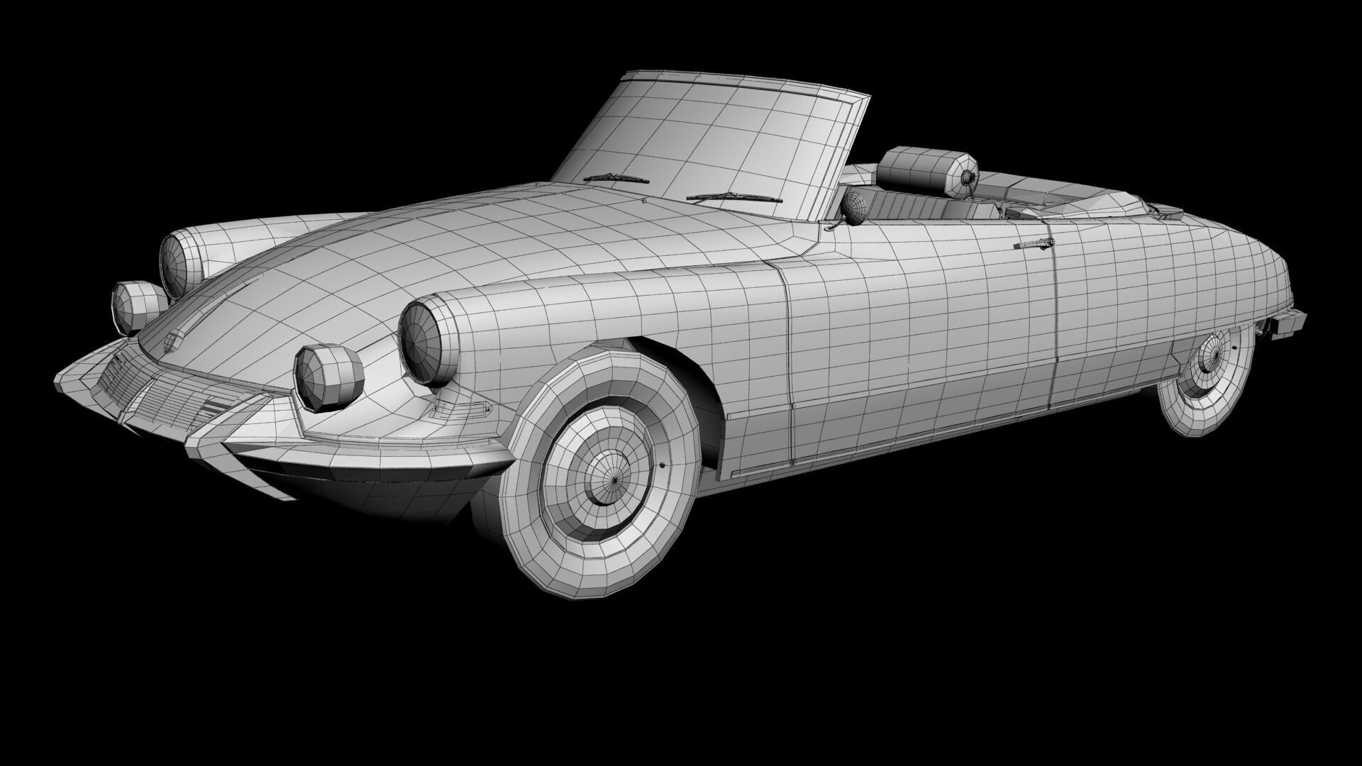 Citroen DS21 Cabrio 1965 3D model_13