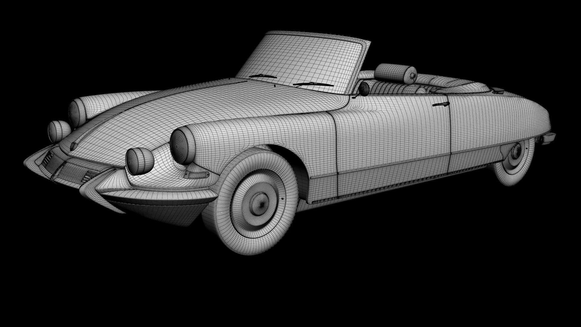Citroen DS21 Cabrio 1965 3D model_14