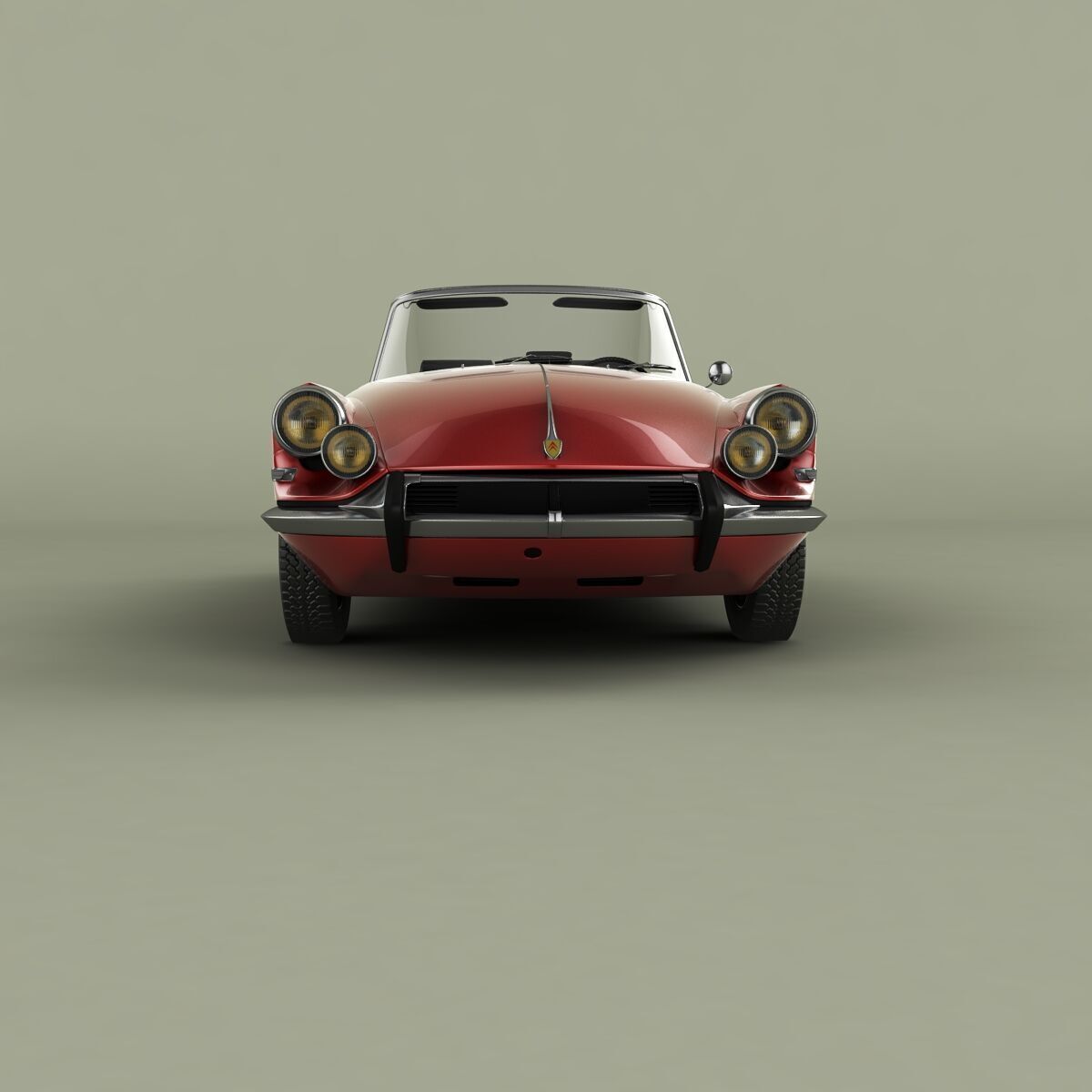 Citroen DS21 Cabrio 1965 3D model_4