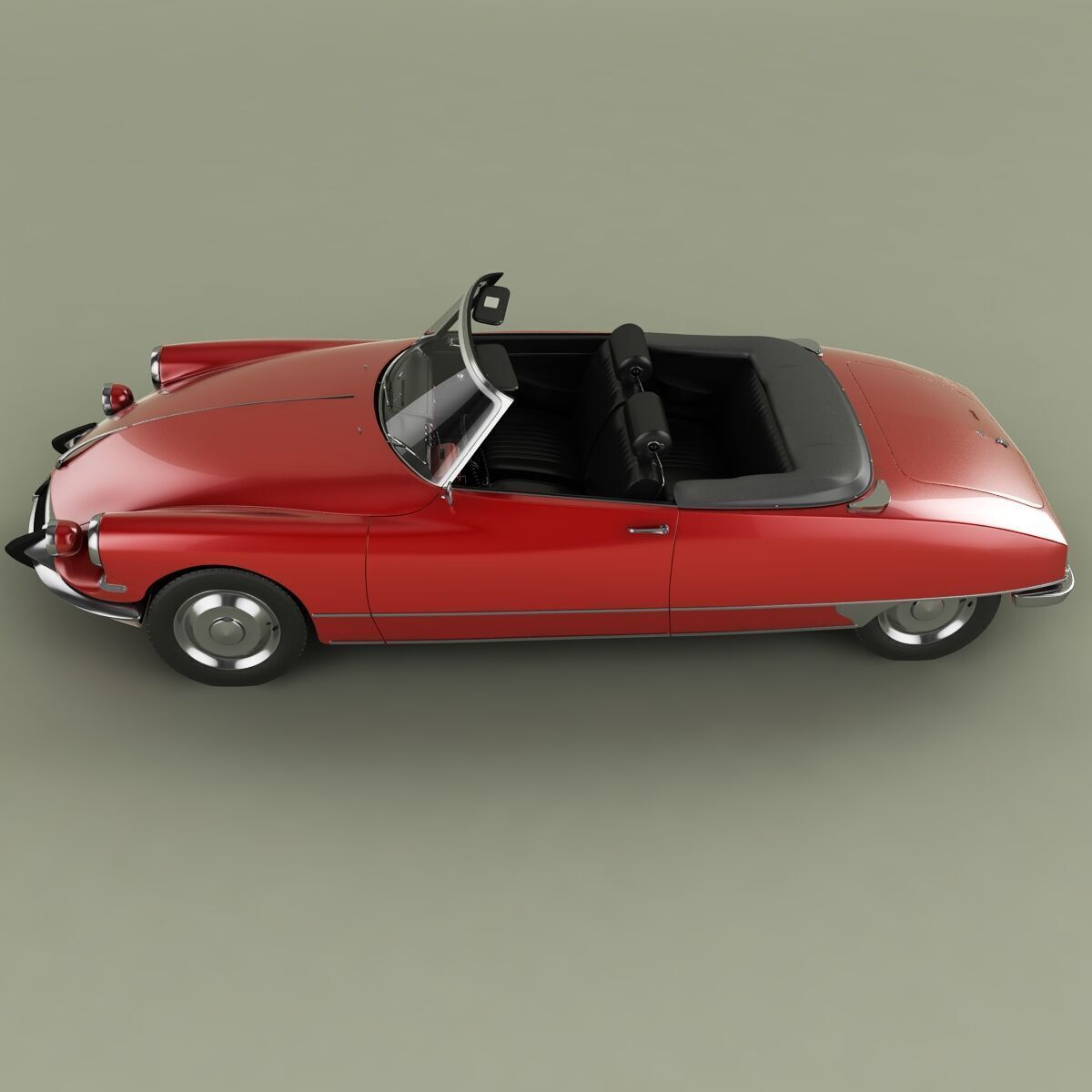 Citroen DS21 Cabrio 1965 3D model_6