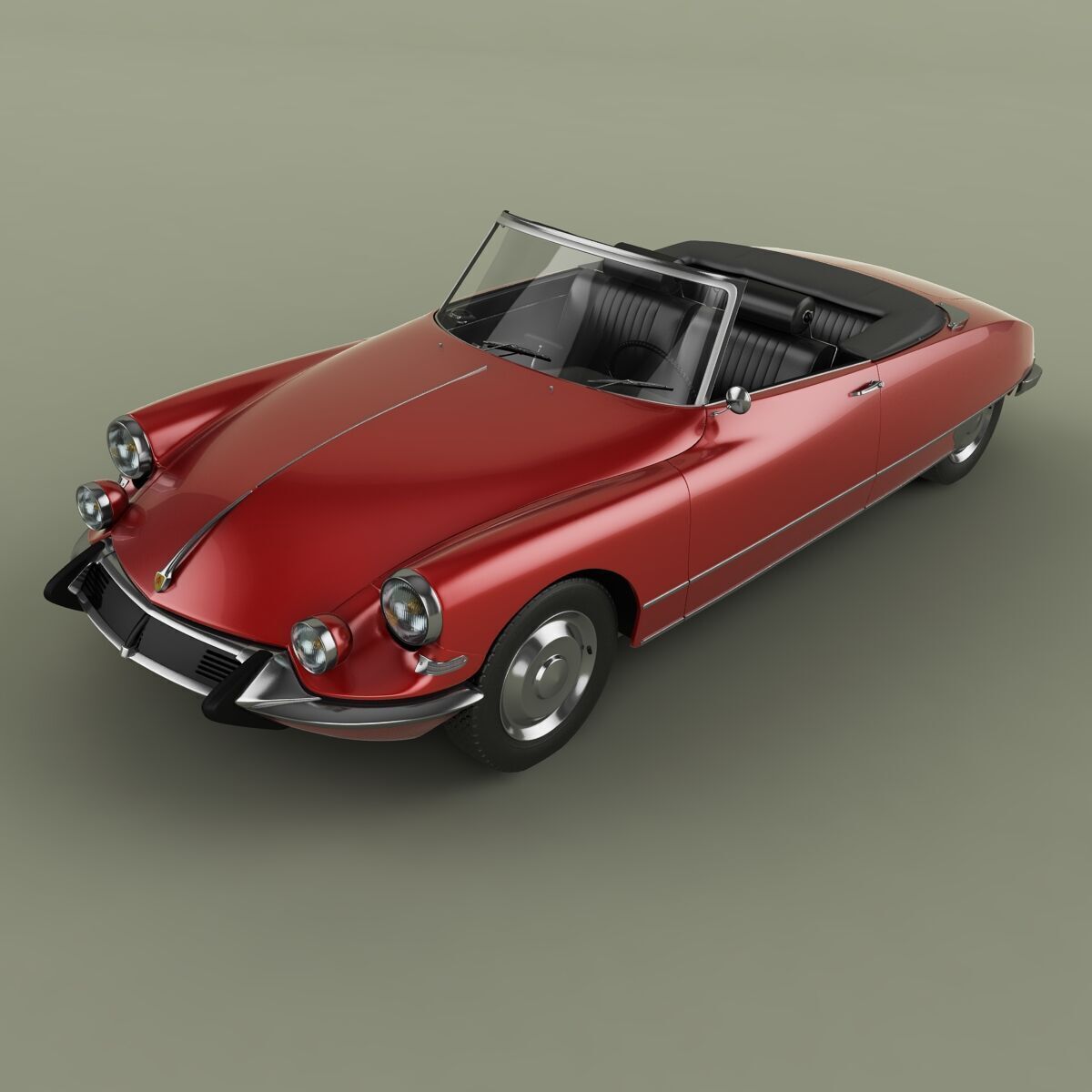Citroen DS21 Cabrio 1965 3D model_5