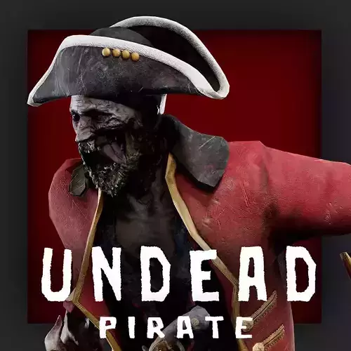 PIRATE UNDEAD 3 Low-poly 3D model