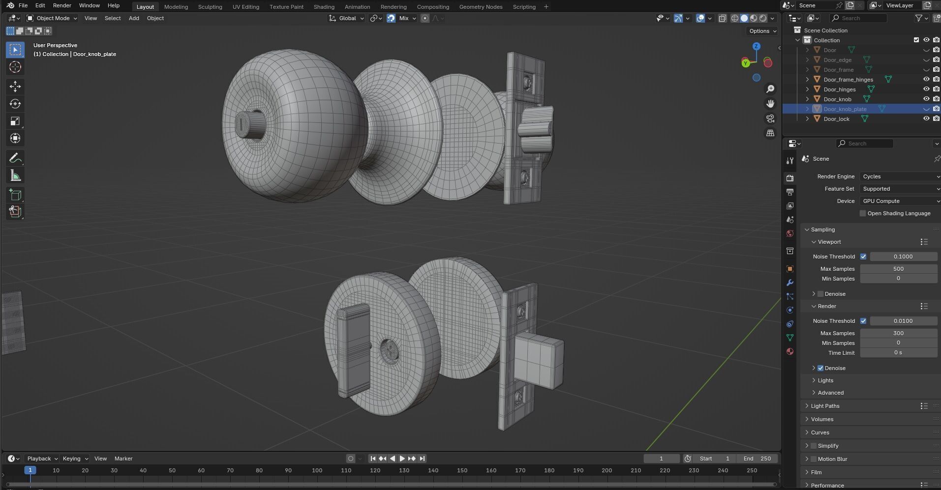 Door Design CG48 3D model_7