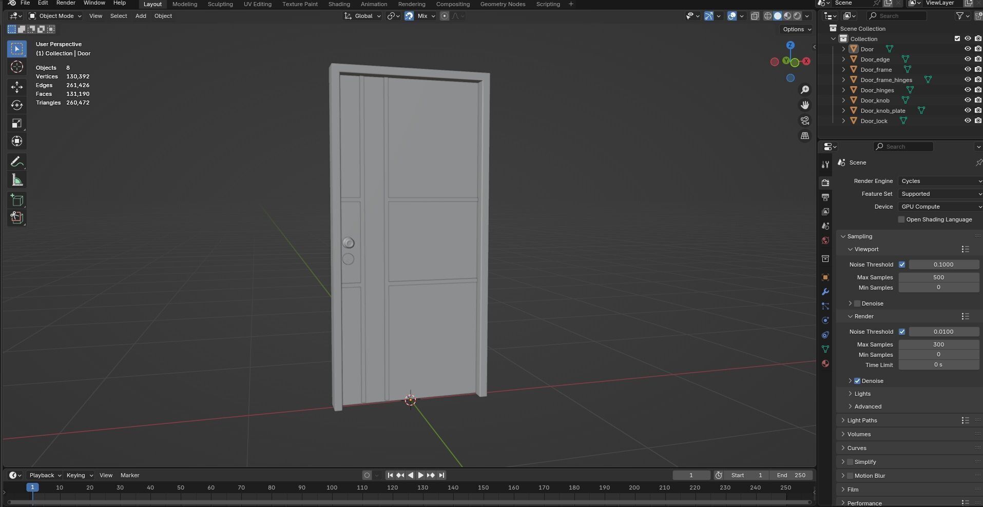 Door Design CG48 3D model_11