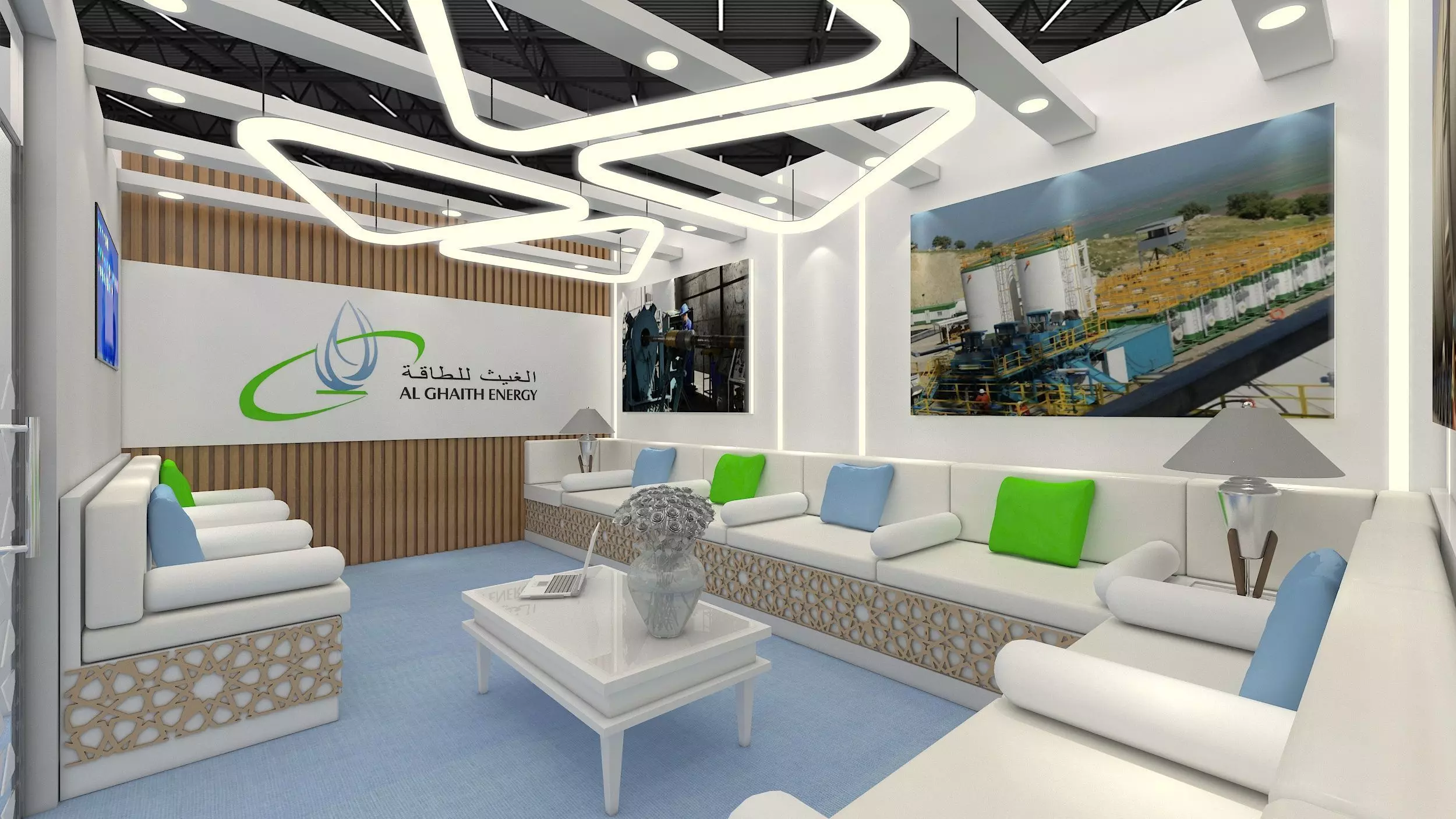 30x15m  Mezzanine Exhibition Stand All side open 3D model_6