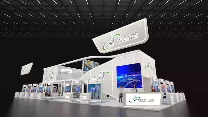 30x15m  Mezzanine Exhibition Stand All side open