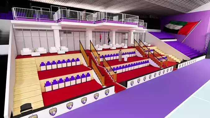 Al Ain Volleyball Stadium Event Setup - Exterior Interior Design