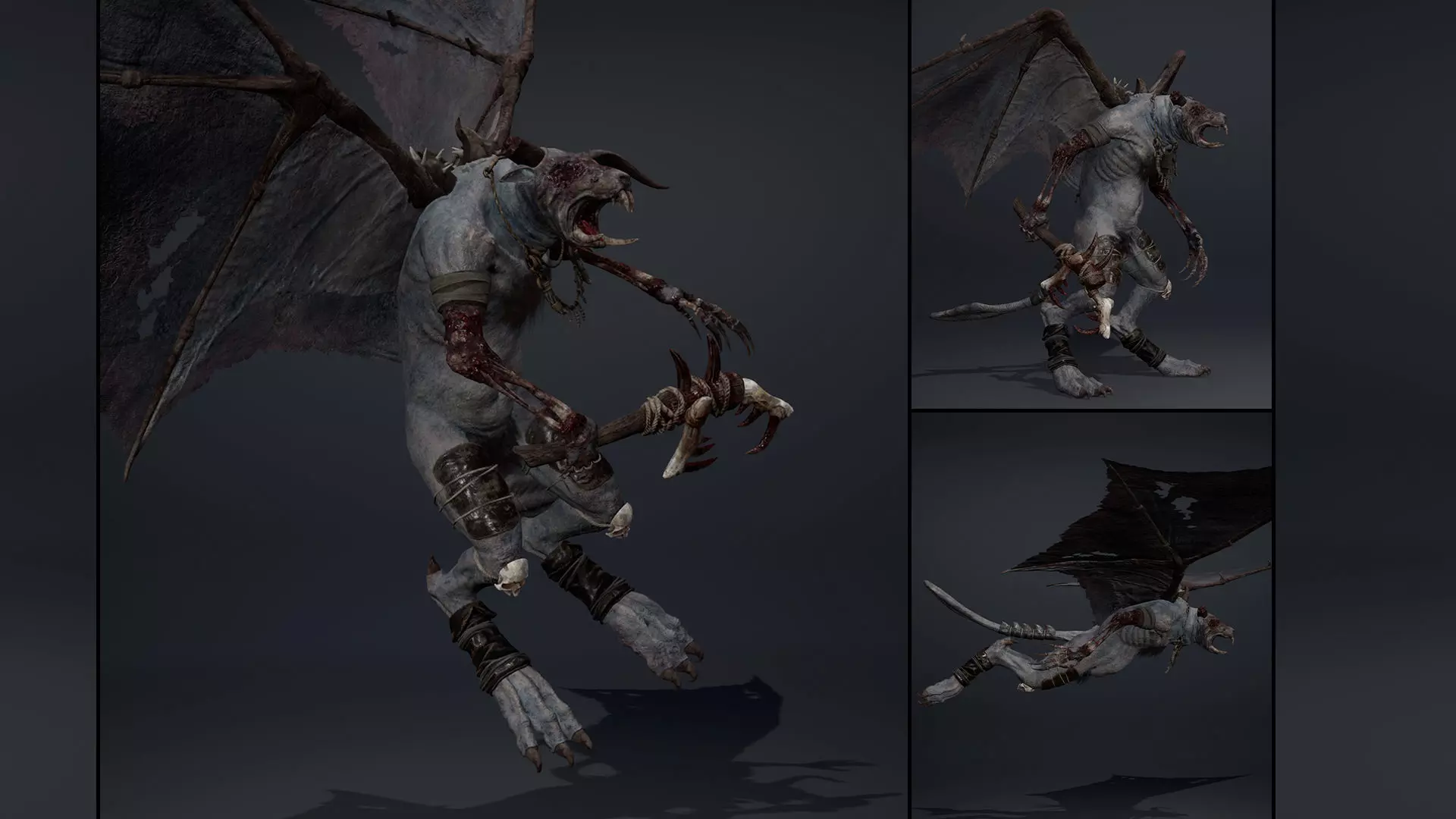 Dreadfang Damaged Low-poly 3D model_0