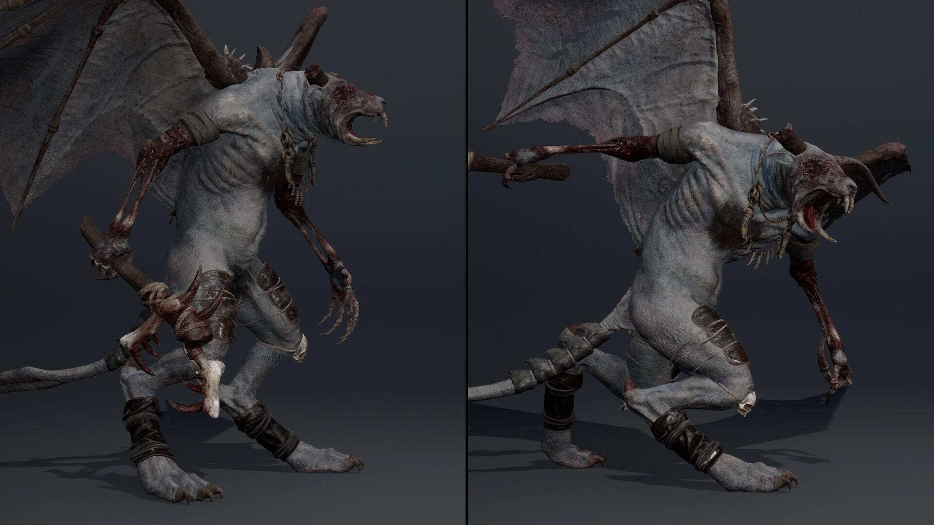 Dreadfang Damaged Low-poly 3D model_7