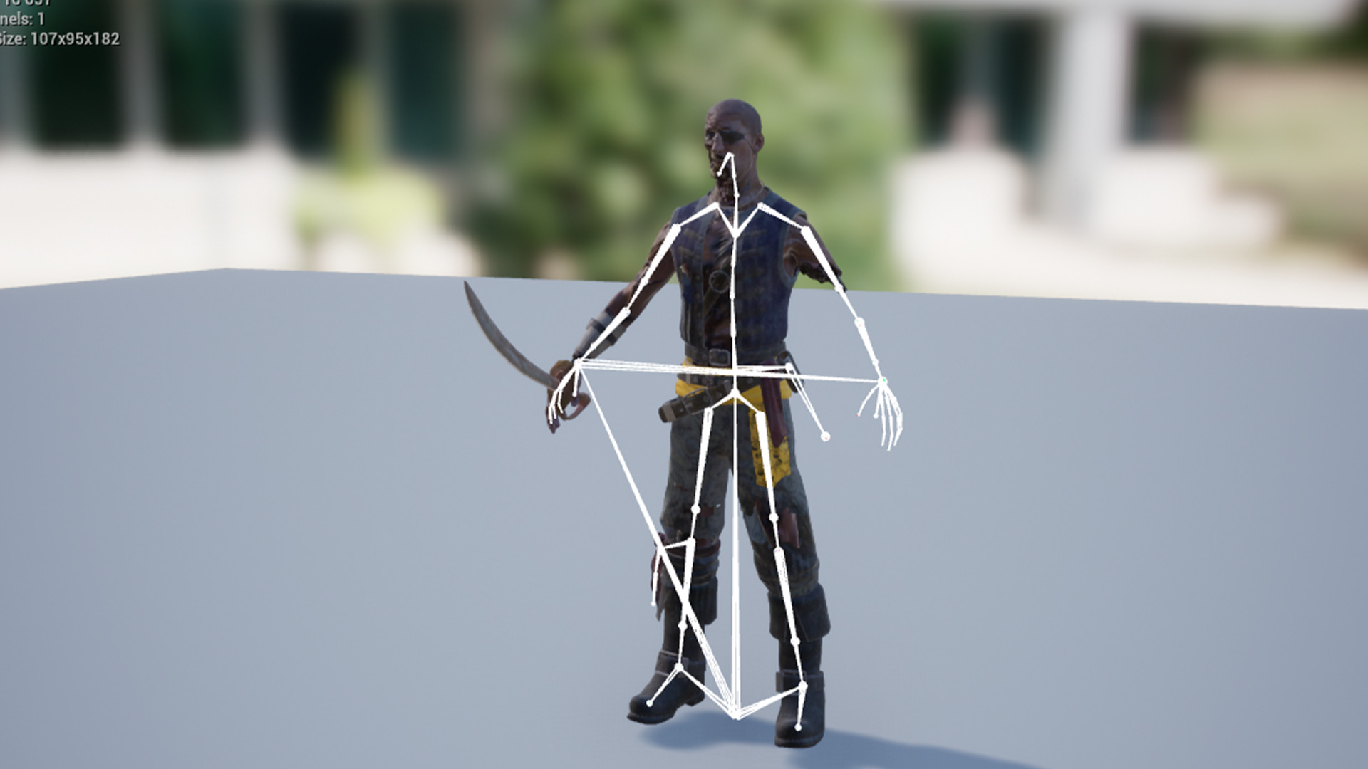 PIRATE UNDEAD 4  Low-poly 3D model_14