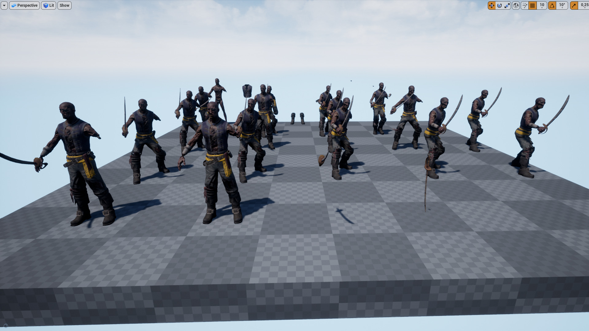 PIRATE UNDEAD 4  Low-poly 3D model_18