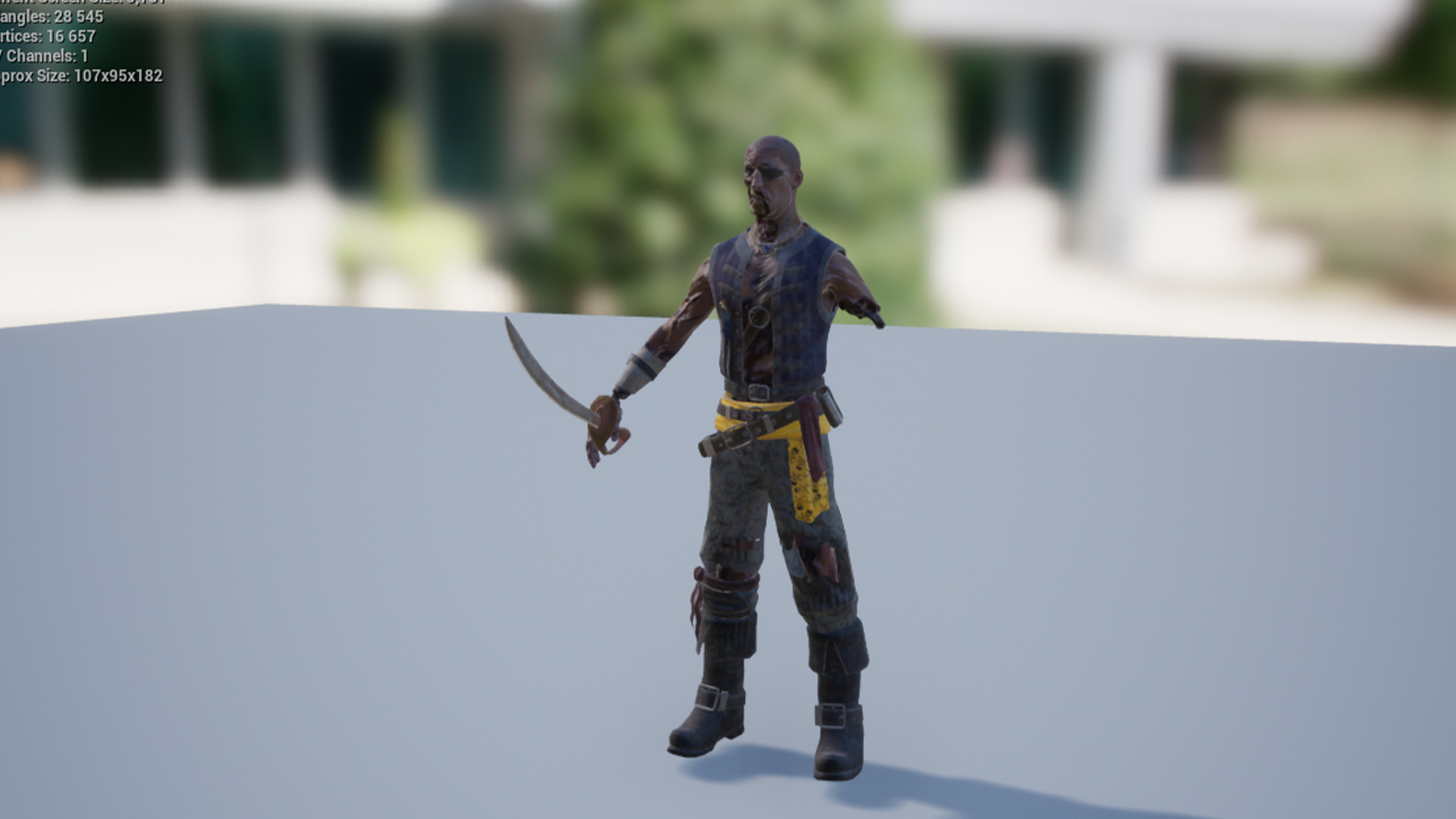 PIRATE UNDEAD 4  Low-poly 3D model_15
