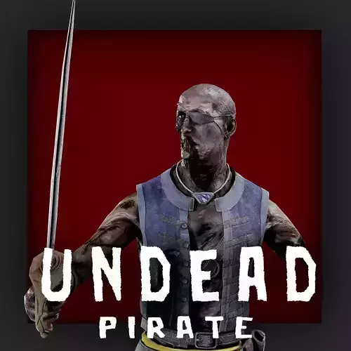 PIRATE UNDEAD 4  Low-poly 3D model