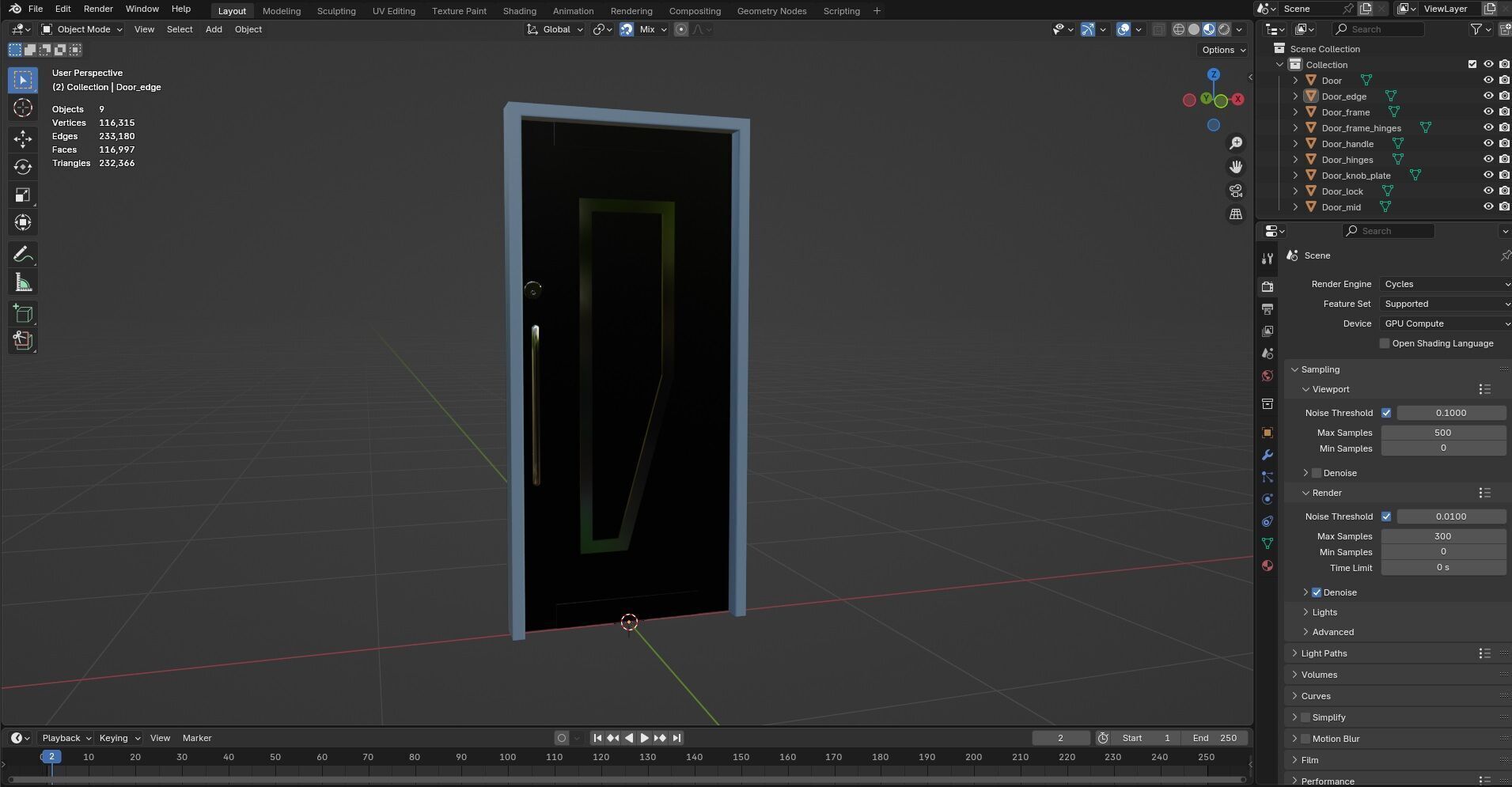 Door Design CG53 3D model_12