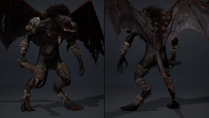 Dreadfang Fatty Low-poly 3D model