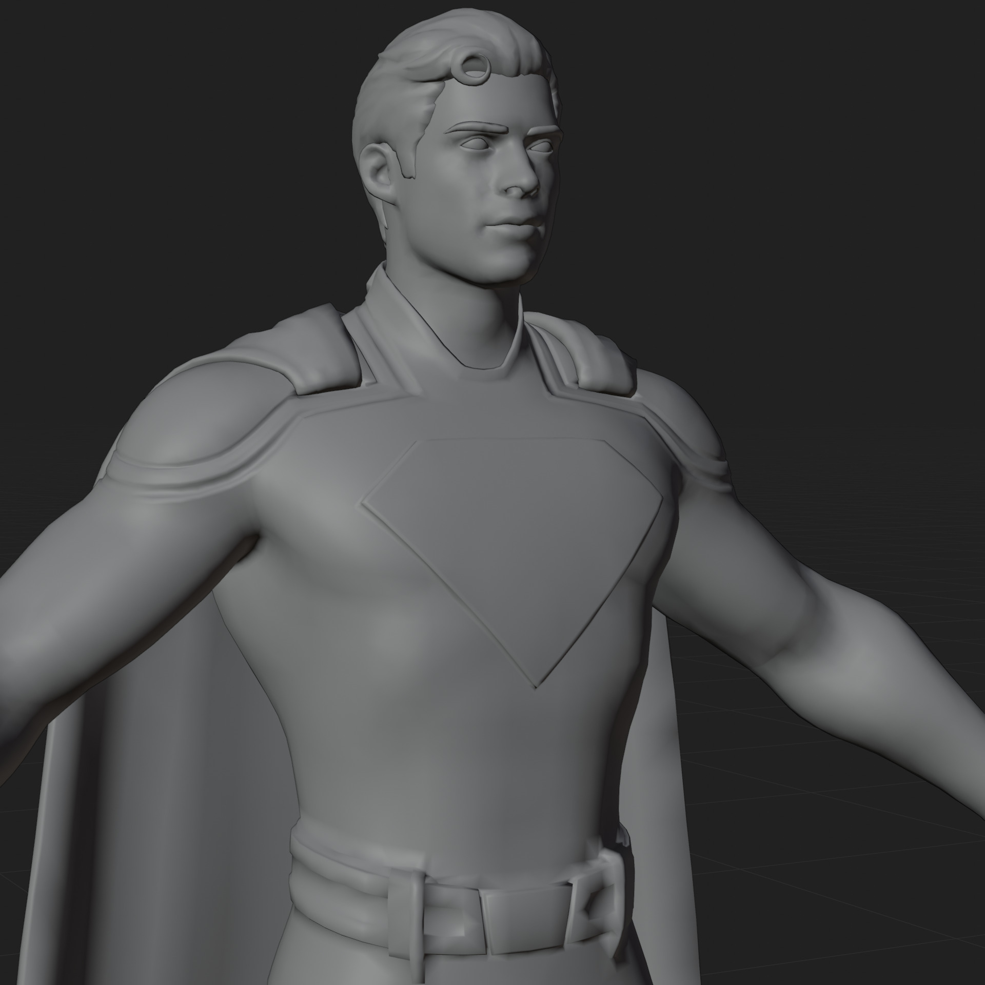 Superman 3D Model Corenswet Fortnite Rigged PBR Blender FBX Low-poly 3D model_9