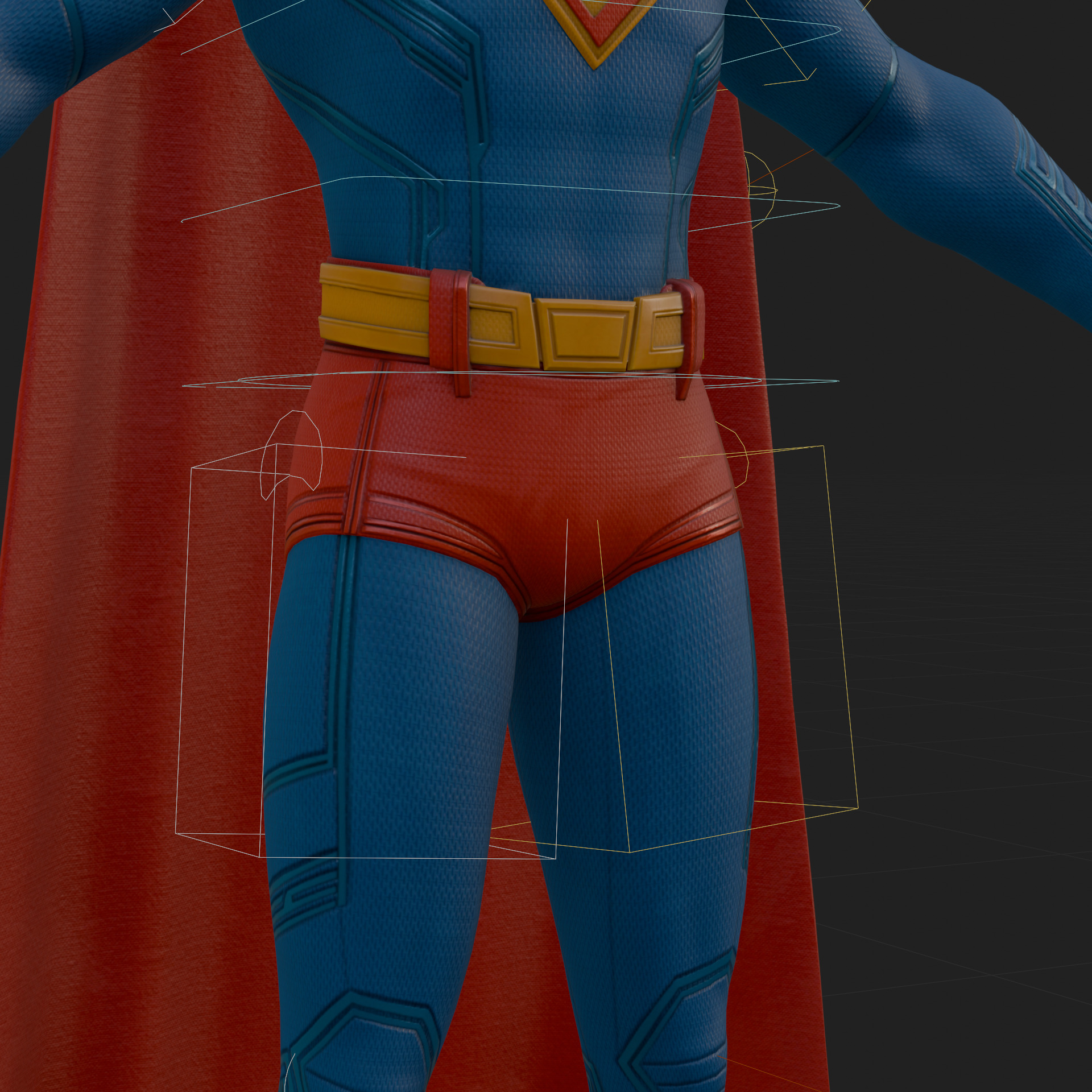 Superman 3D Model Corenswet Fortnite Rigged PBR Blender FBX Low-poly 3D model_4