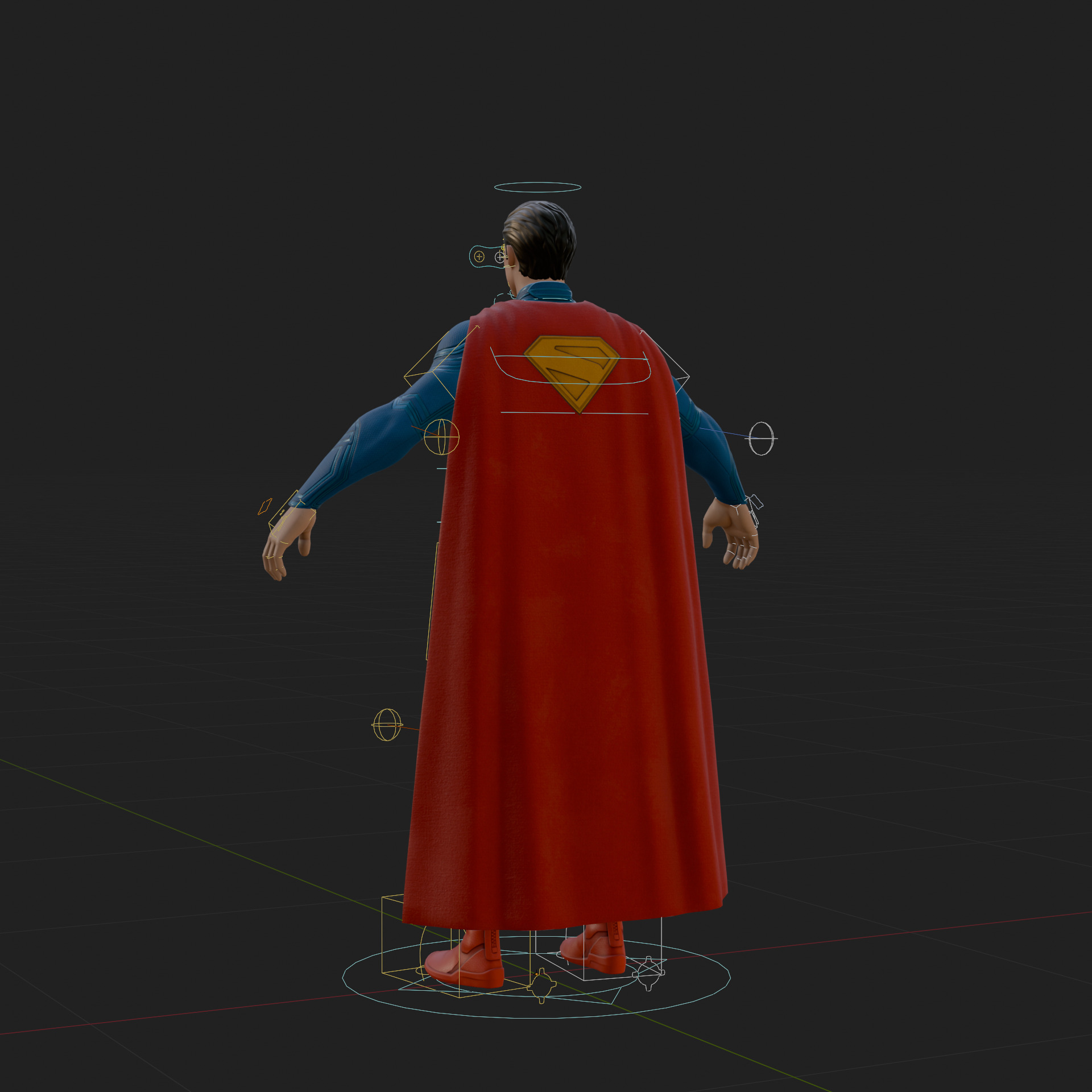Superman 3D Model Corenswet Fortnite Rigged PBR Blender FBX Low-poly 3D model_1