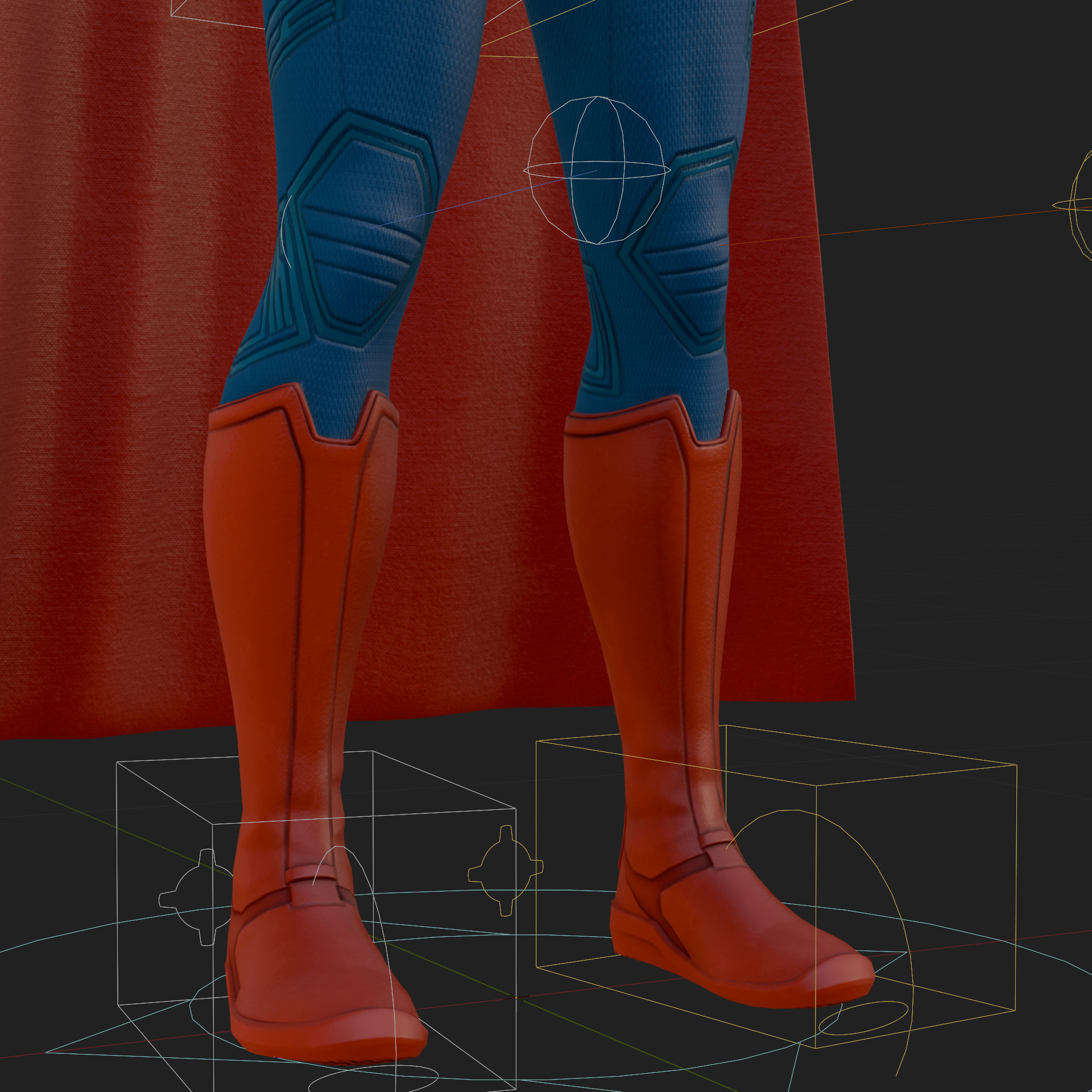 Superman 3D Model Corenswet Fortnite Rigged PBR Blender FBX Low-poly 3D model_5