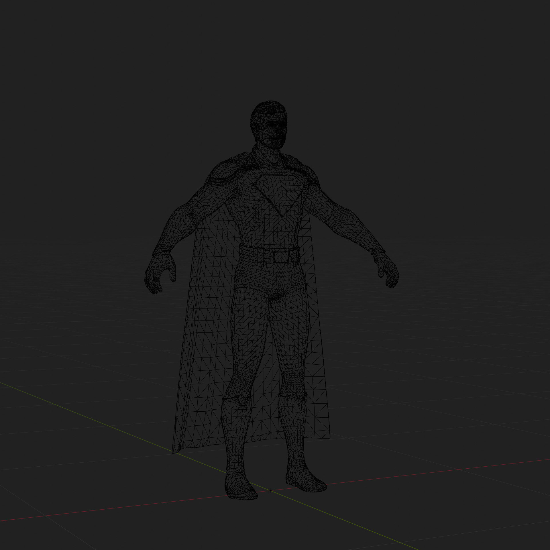 Superman 3D Model Corenswet Fortnite Rigged PBR Blender FBX Low-poly 3D model_12