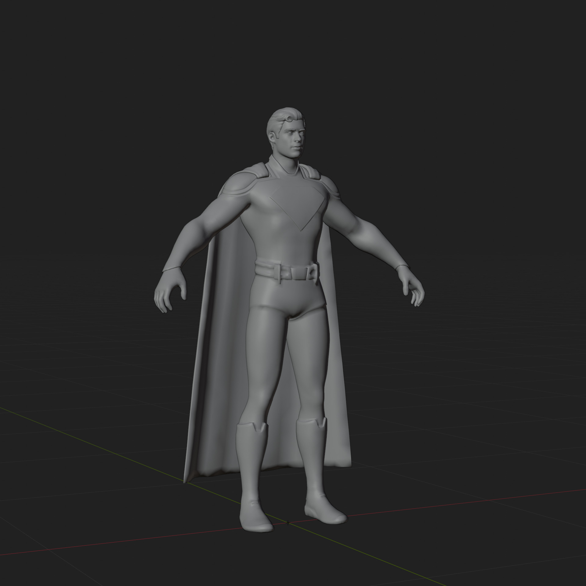 Superman 3D Model Corenswet Fortnite Rigged PBR Blender FBX Low-poly 3D model_6