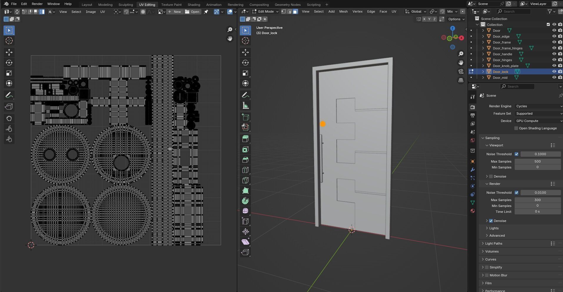 Door Design CG54 3D model_16