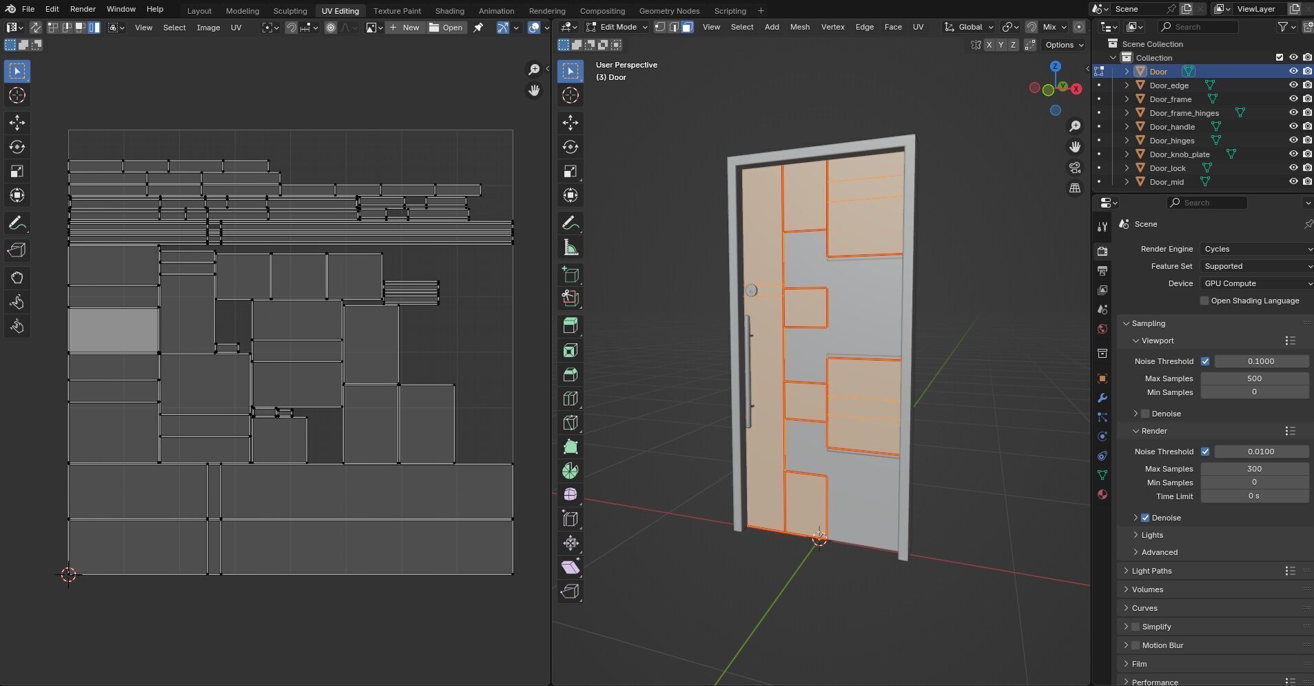 Door Design CG54 3D model_13