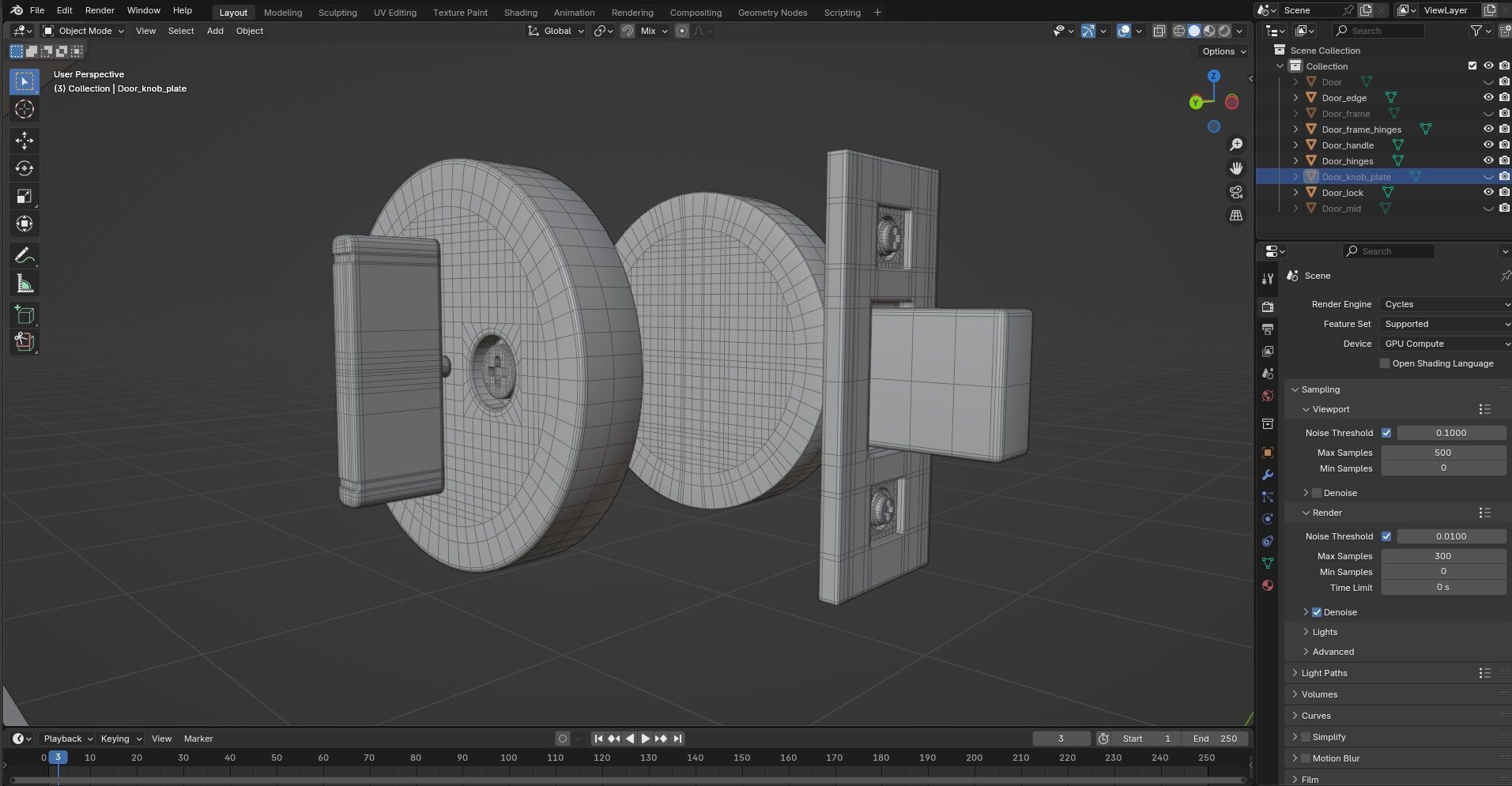 Door Design CG54 3D model_7