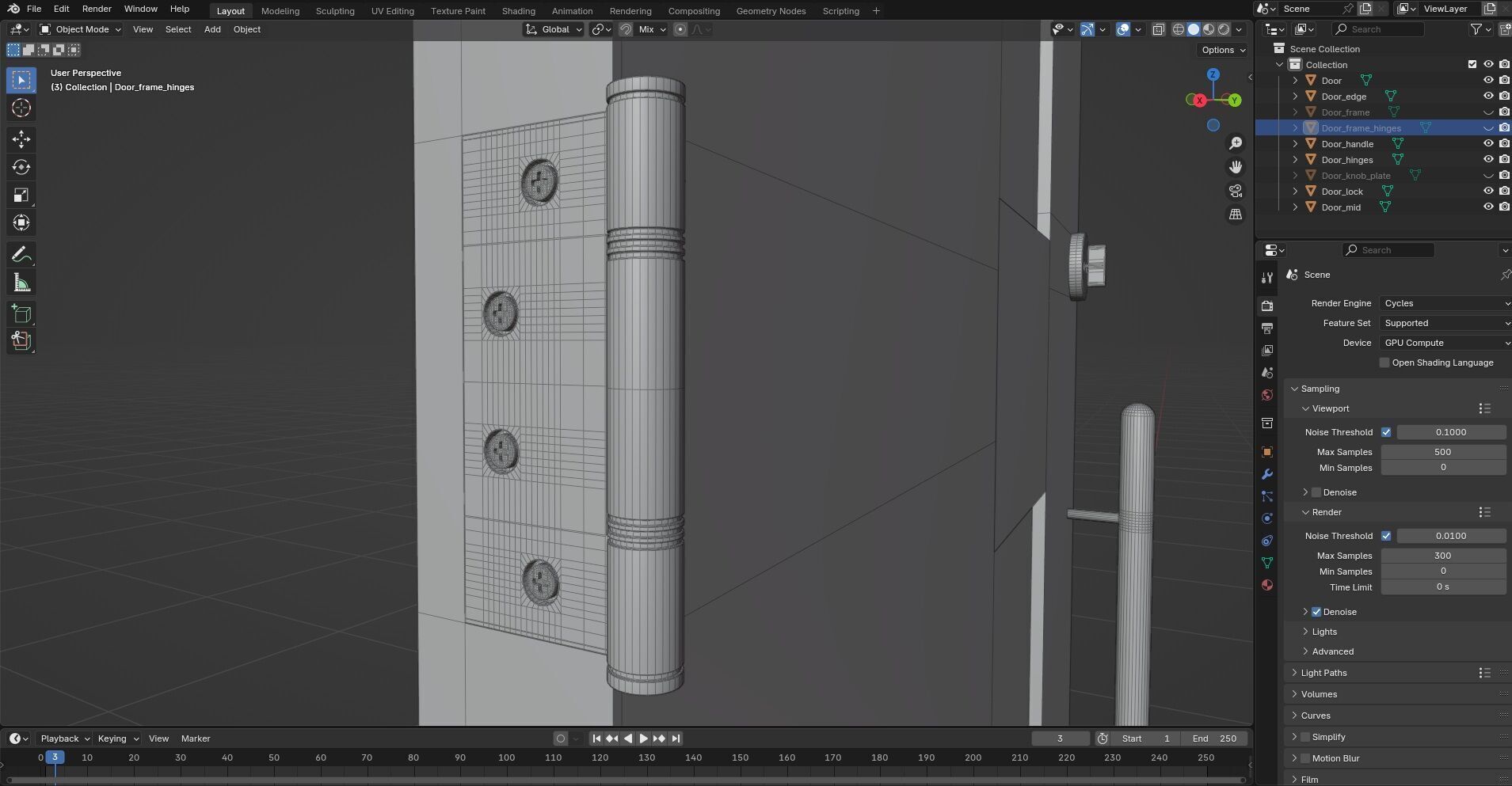 Door Design CG54 3D model_9