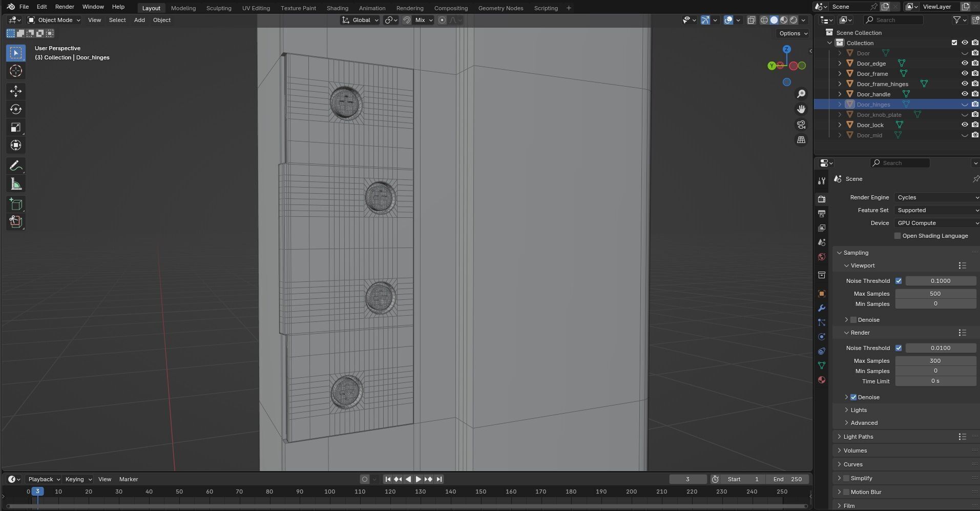 Door Design CG54 3D model_8