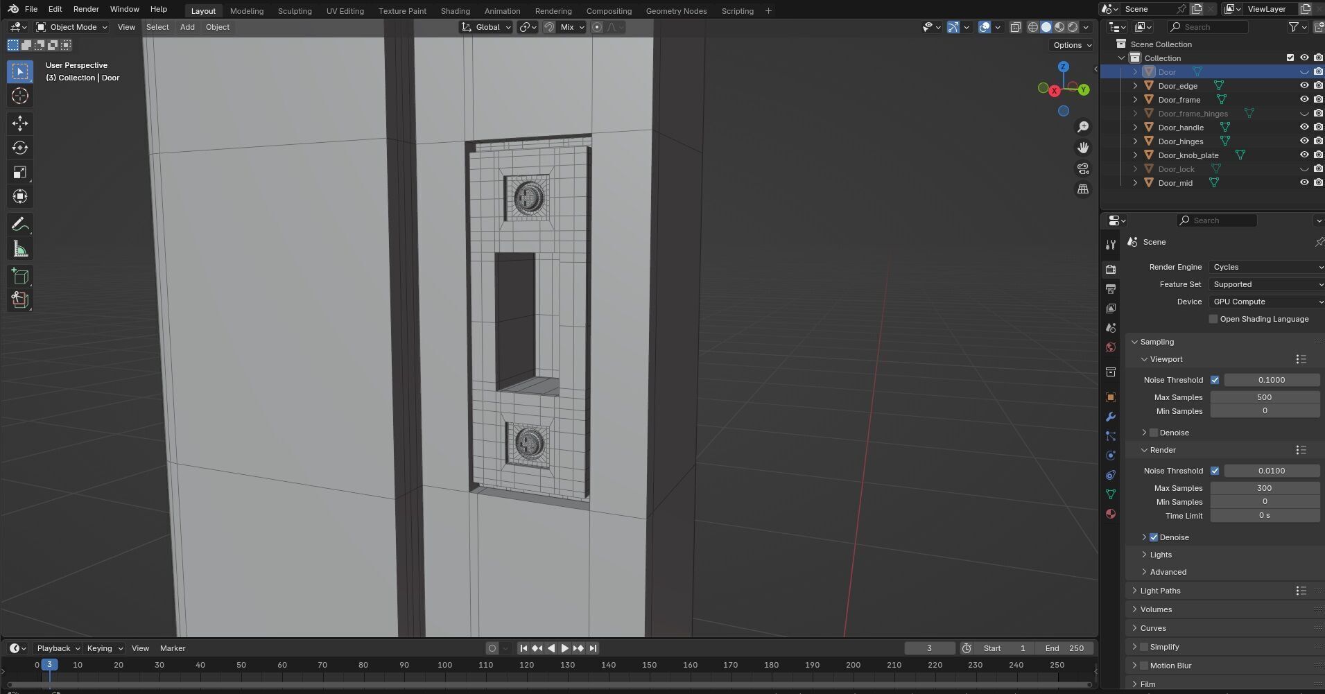 Door Design CG54 3D model_10