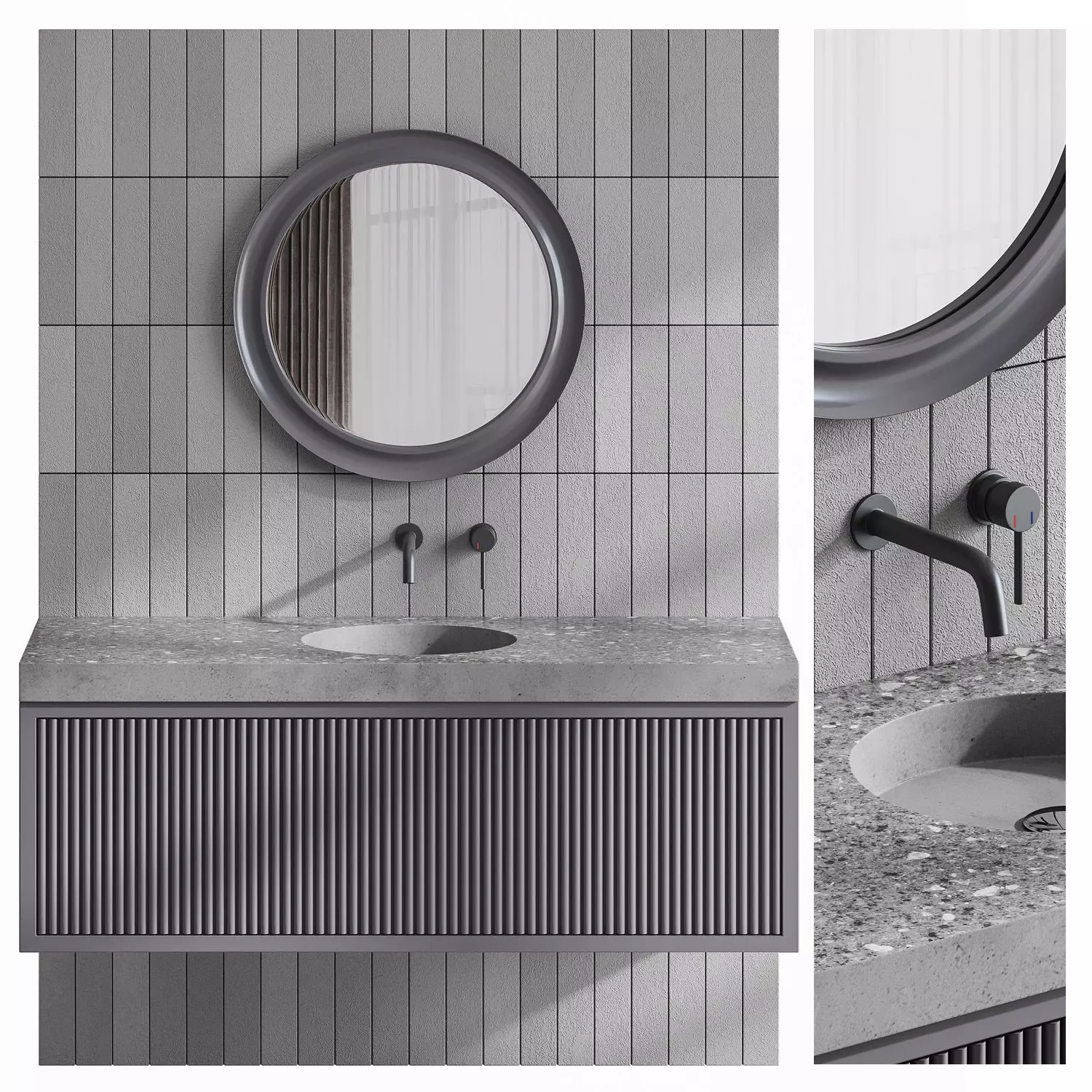 85 Samara Bathroom Furniture 3D model