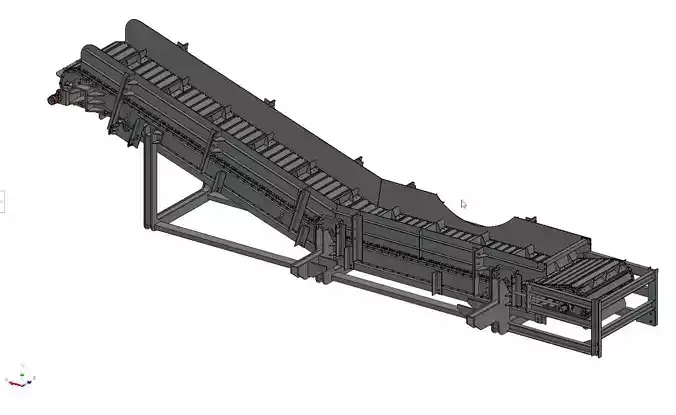 Industrial Drag Chain Conveyor  3D model