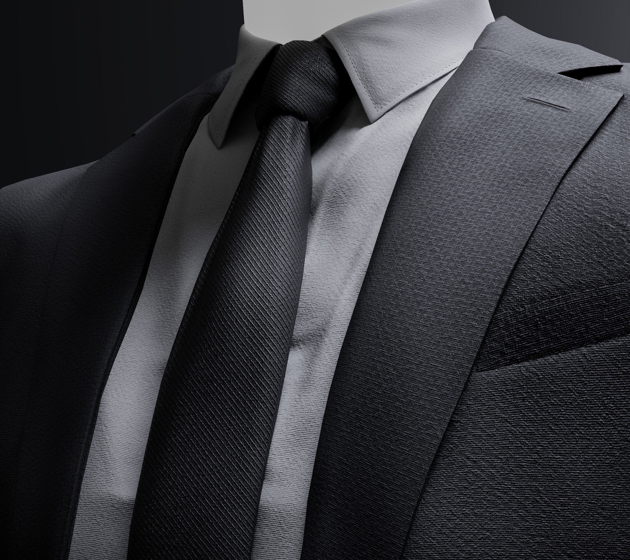 Two and Three-Piece Suit Rigged Low-poly 3D model_5