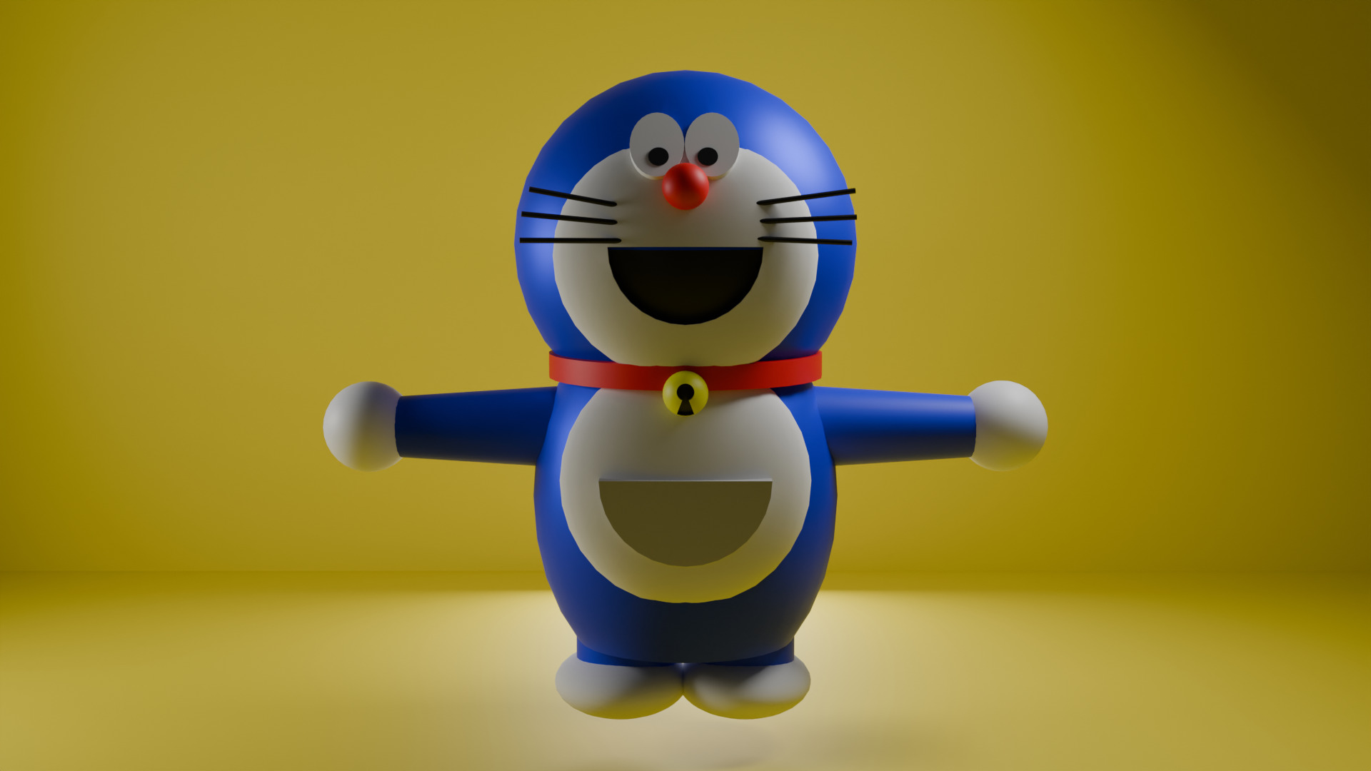 Doraemon 3d model Low-poly 3D model_1