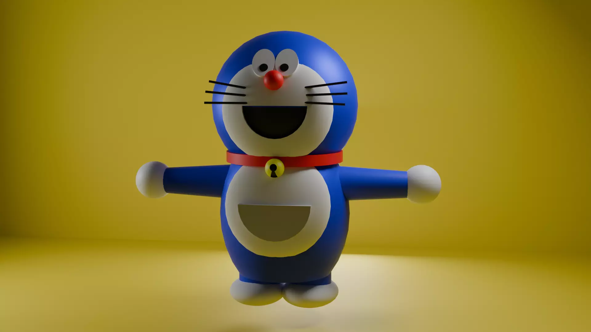Doraemon 3d model Low-poly 3D model_0