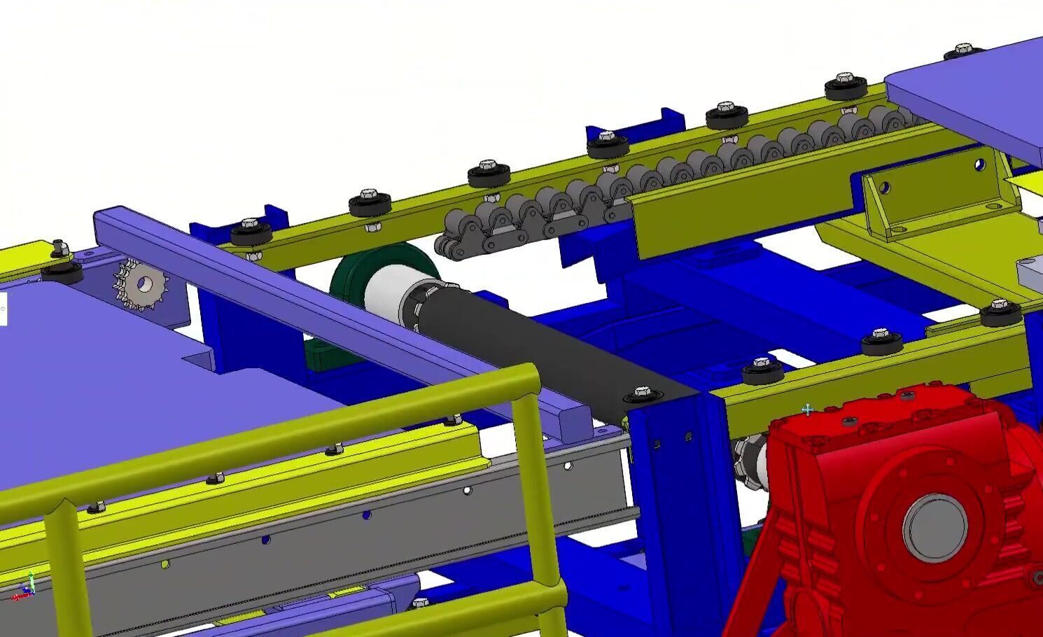 Free Flow Chain Conveyor with Variable Speed Control 3D model | CGTrader