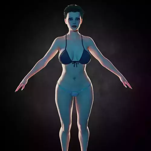 bikini Women  PBR 8k Low-Poly Low-poly 3D model