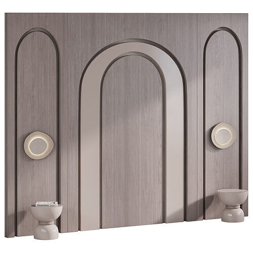 86 Headboard Wall Panel Arch 3D model