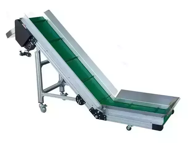 customizable electric climbing PVC belt conveyor system