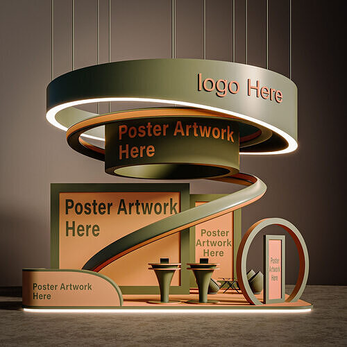 Exhibition Stand 3D Model 3D model