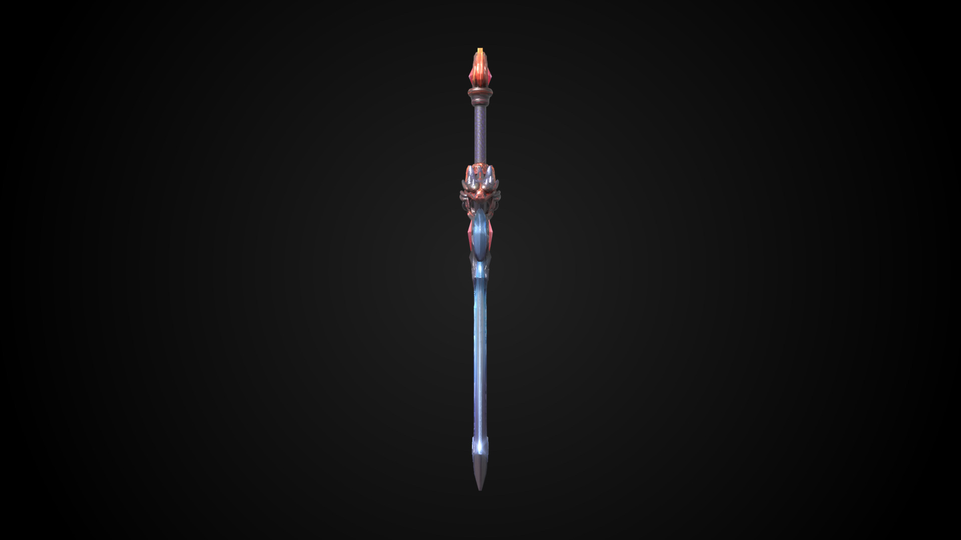 Stylized Sword - Dragonsoul Edge Emberfang - Game Ready 3D model_7