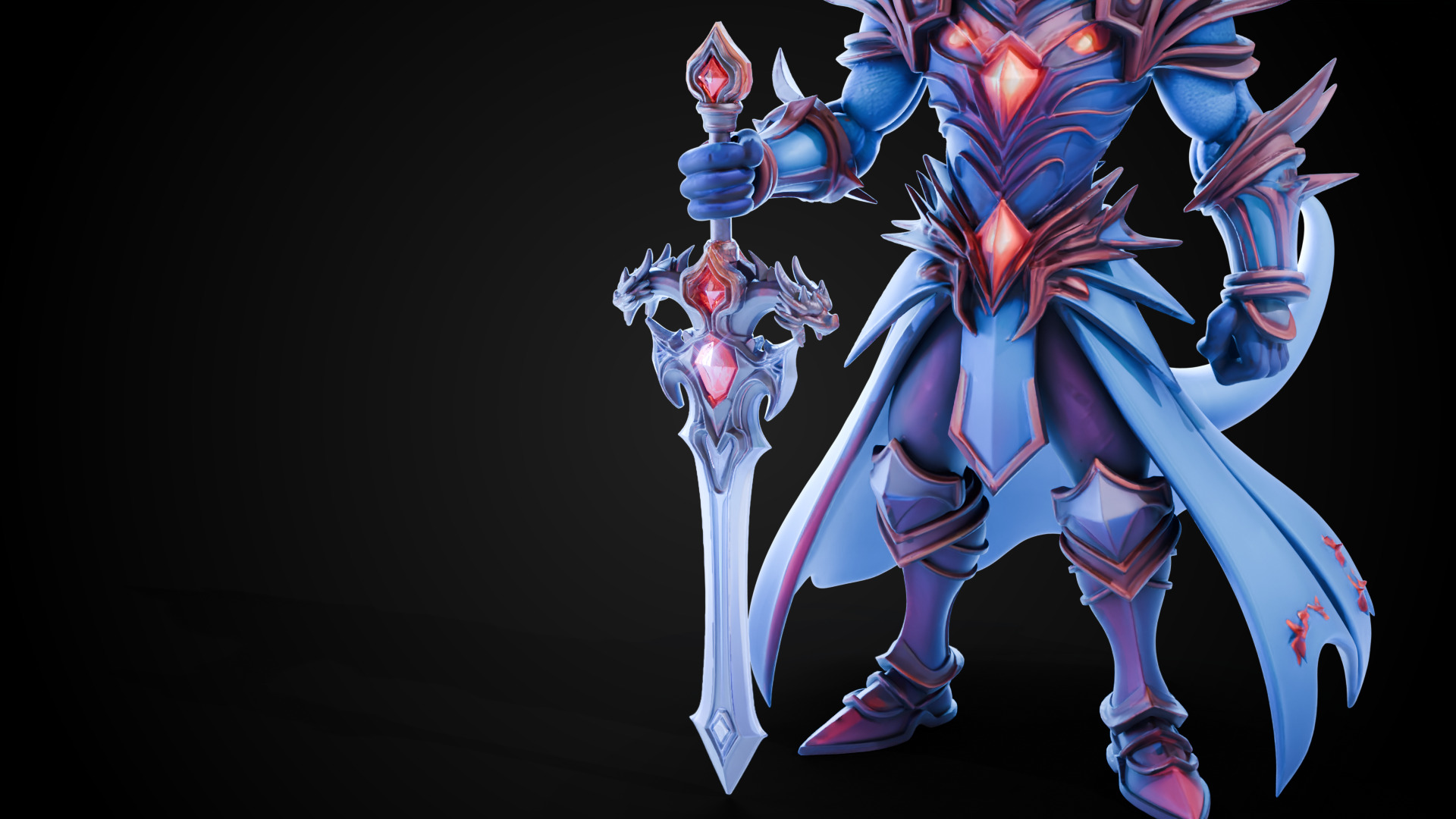 Stylized Sword - Dragonsoul Edge Emberfang - Game Ready 3D model_3