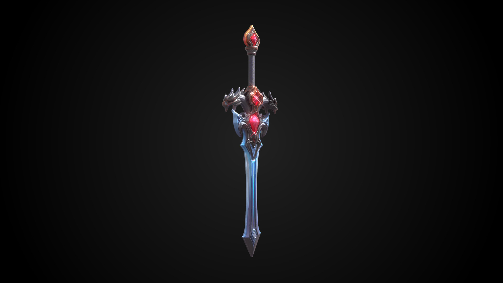 Stylized Sword - Dragonsoul Edge Emberfang - Game Ready 3D model_8