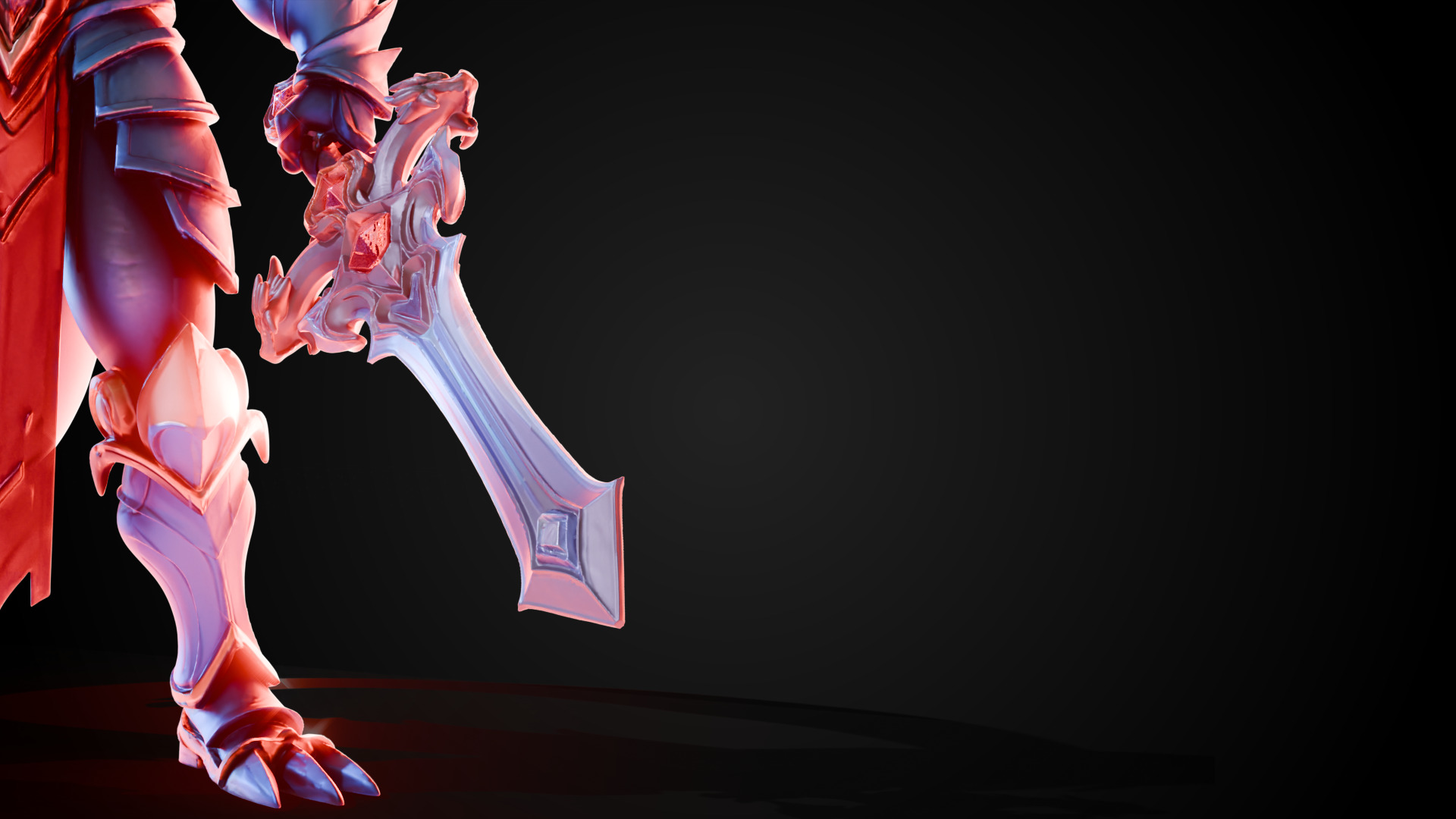 Stylized Sword - Dragonsoul Edge Emberfang - Game Ready 3D model_2