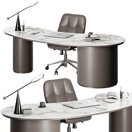 Office Furniture Manager set 25 3D model
