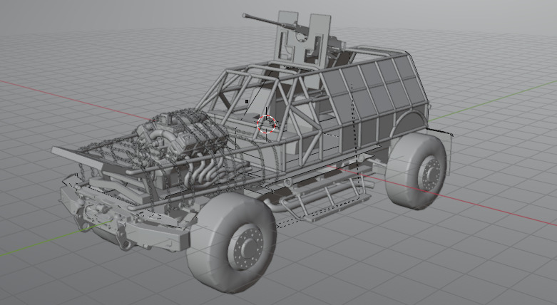 Sci fi vehicle 2 3D model_1
