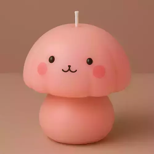 Cute Mushroom Candle Mold 3D print model